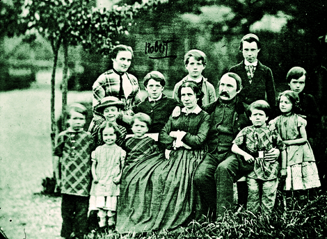 Familienportrait in Kochs Geburtsstadt Clausthal im Harz, 1854. Quelle: © RKI