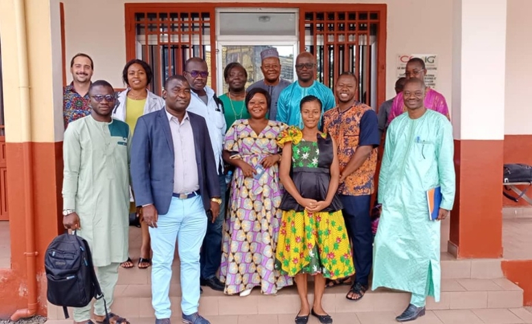 Participants of an exchange on research on IPC anthropology and public health in Conakry, Guinea, in November 2023. (© RKI) Participants of an exchange on research on IPC anthropology and public health in Conakry, Guinea, in November 2023.