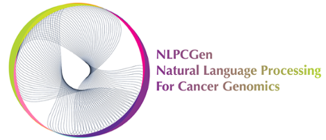 Logo of Natural Language Processing for Cancer Genomics (NLPCGen). (© NLPCGen) Logo of Natural Language Processing for Cancer Genomics (NLPCGen).