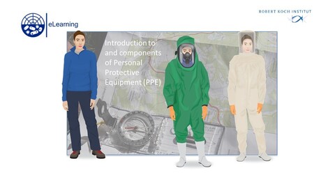 E-learning on personal protective equipment. (© RKI) E-learning on personal protective equipment.